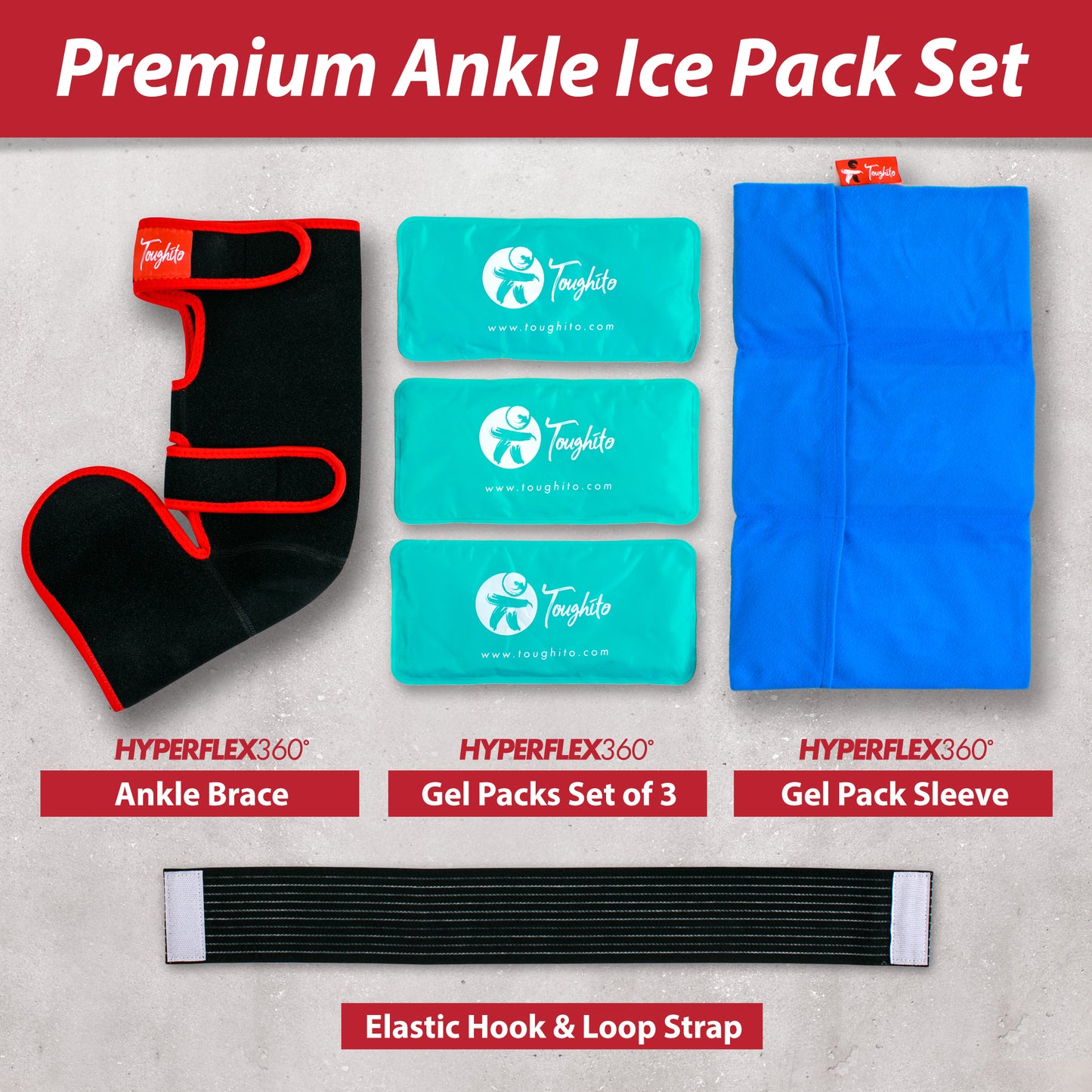 Ankle Ice Pack Wrap for Foot and Ankle Treatment and Recovery