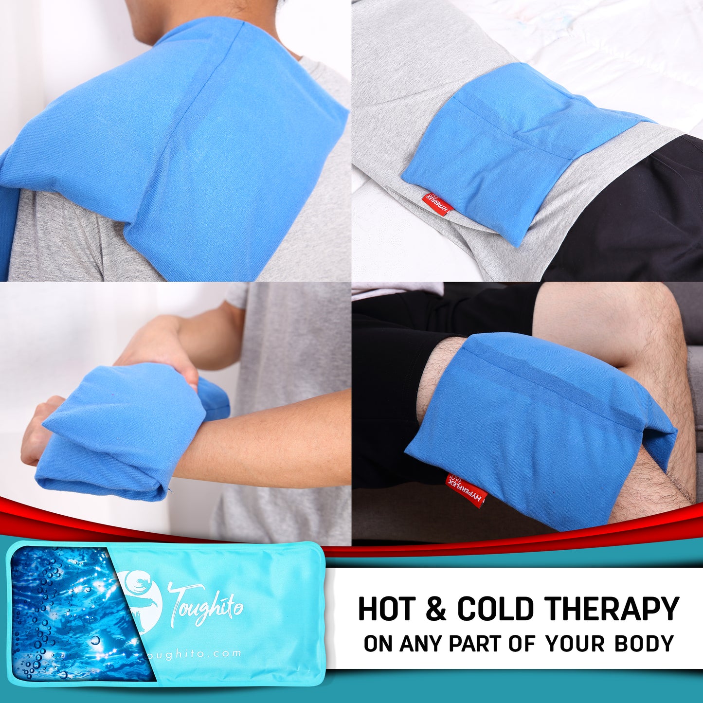 Ice Packs for Injury/Replacement Ice Pack for Toughito Hot and Cold Therapy Wraps.