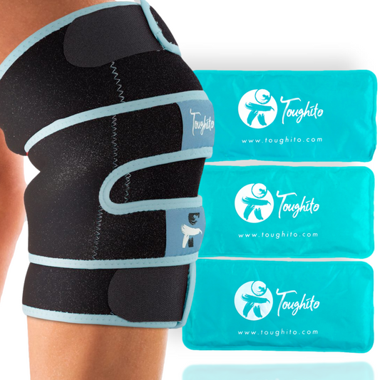 Knee Ice Pack Wrap - 4 in 1 Knee Pain Relief Brace for Joint Pain, Bursitis Pain Relief, Knee Injury, Arthritis, Meniscus Tear, ACL, Sprains & Swelling